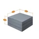 GranRest OLW04TM02S 4 in. Tri Folding Memory Foam Mattress - Blue