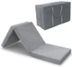 SINWEEK Tri Folding Mattress Foam Topper 4" Thickness S (25 x 75 Inch), Gray 