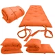 Full Japanese Floor Rolling Mattress, Cotton Bed, Shiki Futon 3x 54 x 80 Orange