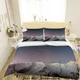 3D Snow Mountain Starry Sky Landscape Quilt Cover Set Bedding Sets Pillowcases