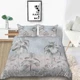 Leaves Fanned Out In The Mist 3D Quilt Duvet Doona Cover Set Pillow case Print