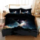 3D Mountains Starry Sky Geometry Quilt Cover Set Bedding Sets Pillowcases